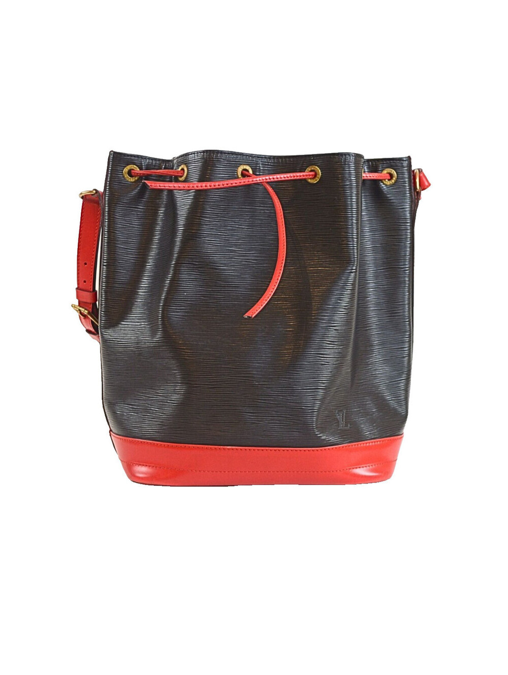 Louis Vuitton Noe Bicolor Black Red Shoulder Bag Epi Leather